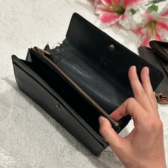 Louis Vuitton Wallets Monogram Black Epi Damier Ebene Damaged Worn - Picture 15 of 15